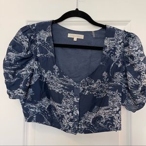 Loveshackfancy button front crop too size s